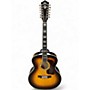 Used Guild F-512 Sunburst 12 String Acoustic Electric Guitar Sunburst