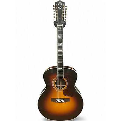 Used Guild F-512E Sunburst 12 String Acoustic Electric Guitar