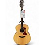 Used Guild F240E Jumbo Natural Acoustic Electric Guitar Natural