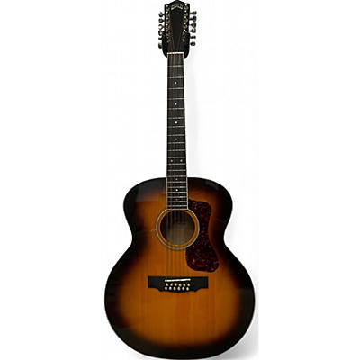 Guild Used Guild F25112E Vintage Sunburst 12 String Acoustic Electric Guitar