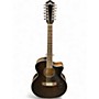 Used Guild F2512-CE Trans Black 12 String Acoustic Electric Guitar Trans Black