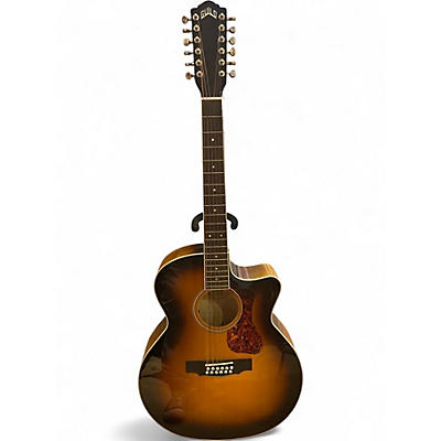 Used Guild F2512CE 2 Tone Sunburst 12 String Acoustic Electric Guitar
