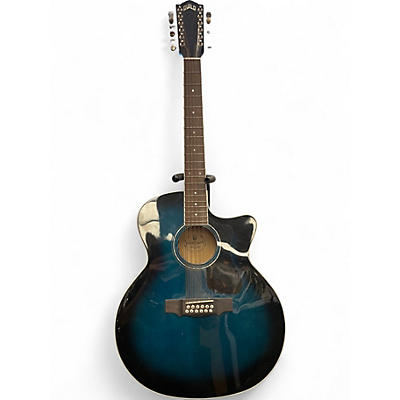 Used Guild F2512CE Blue Burst 12 String Acoustic Electric Guitar