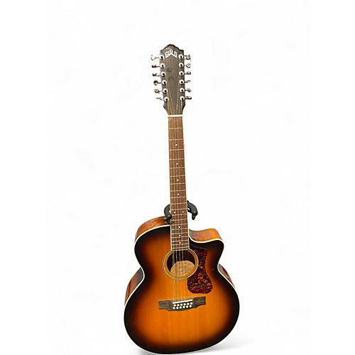 Used Guild F2512CE Deluxe Sunburst 12 String Acoustic Electric Guitar Sunburst