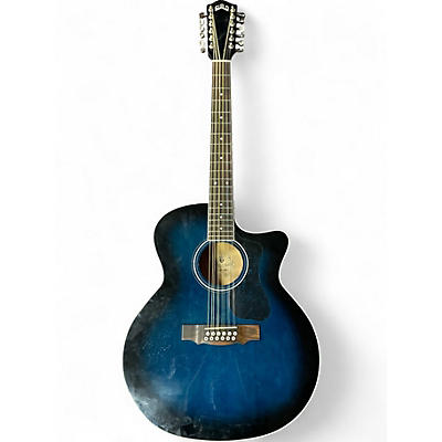 Used Guild F2512CE Midnight Blue 12 String Acoustic Electric Guitar