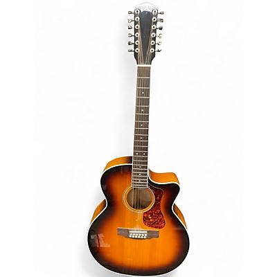 Used Guild F2512CE Sunburst 12 String Acoustic Electric Guitar