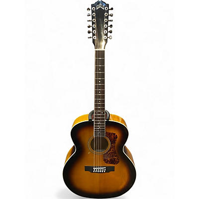Used Guild F2512E DELUXE 2 Tone Sunburst 12 String Acoustic Electric Guitar
