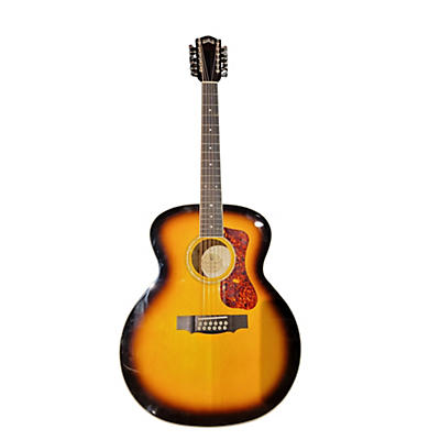 Guild Used Guild F2512E Deluxe Sunburst 12 String Acoustic Electric Guitar