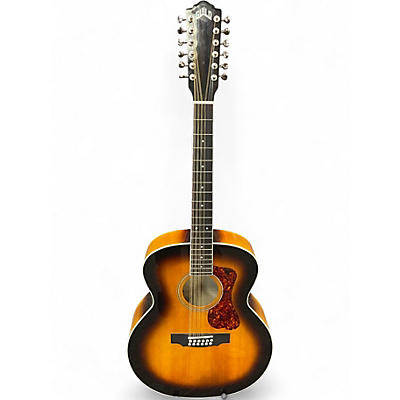 Used Guild F2512E Sunburst 12 String Acoustic Electric Guitar