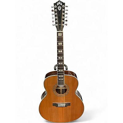 Used Guild F512 LEFT HANDED Natural 12 String Acoustic Guitar