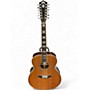 Used Guild F512 LEFT HANDED Natural 12 String Acoustic Guitar Natural