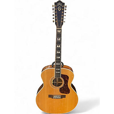Used Guild F512 Natural 12 String Acoustic Electric Guitar