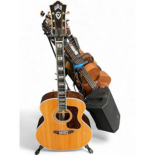 Used Guild F55 Jumbo Natural Acoustic Guitar Natural