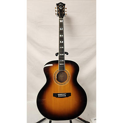 Guild Used Guild F55E Maple Jumbo Antique Burst Acoustic Electric Guitar