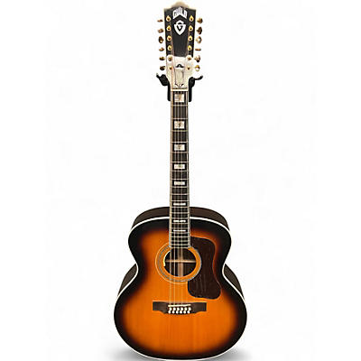 Used Guild Gad Series F-512E Antique Sunburst 12 String Acoustic Electric Guitar