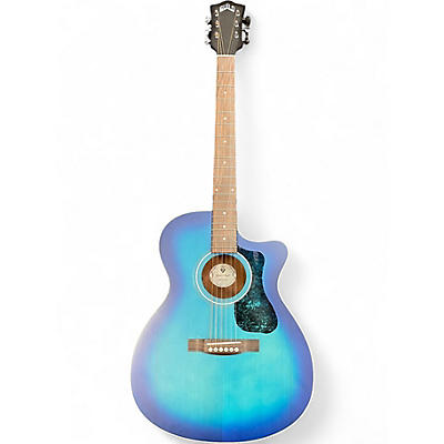 Used Guild OM-240CE Blue Burst Acoustic Electric Guitar