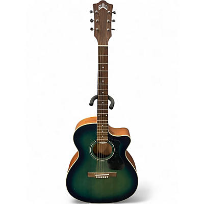 Used Guild OM-240CE Blue Burst Acoustic Electric Guitar