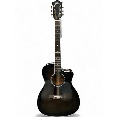 Used Guild OM-260CE Deluxe Trans Black Acoustic Guitar