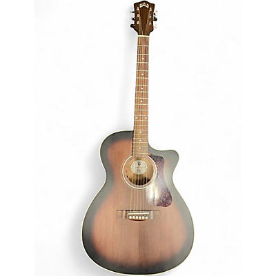 Used Guild OM240CE WALNUT BURST Acoustic Electric Guitar