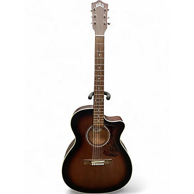 Used Guild OM240ce Brown Burst Acoustic Electric Guitar