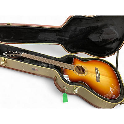 Used Guild OM260CE DELUXE BURL Sunburst Acoustic Electric Guitar
