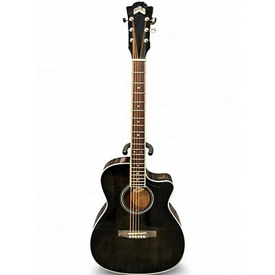 Used Guild OM260CE DELUXE Trans Black Acoustic Guitar