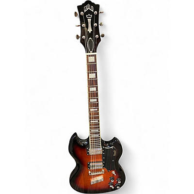 Used Guild Polara Deluxe  2 Color Sunburst Solid Body Electric Guitar