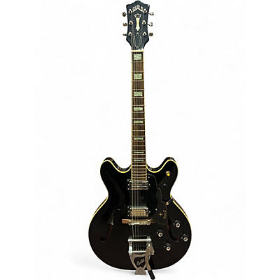 Used Guild SF V Black Hollow Body Electric Guitar