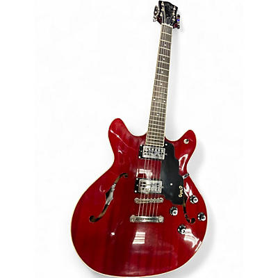 Used Guild SF1D Candy Apple Red Hollow Body Electric Guitar