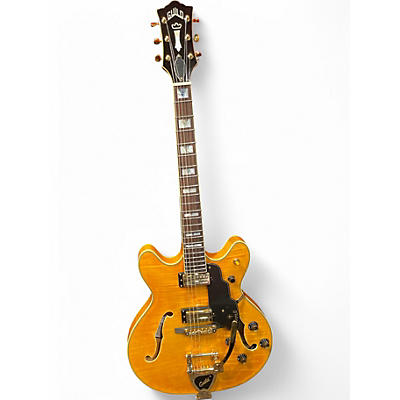 Used Guild STARFIRE VI Black and Yellow Hollow Body Electric Guitar
