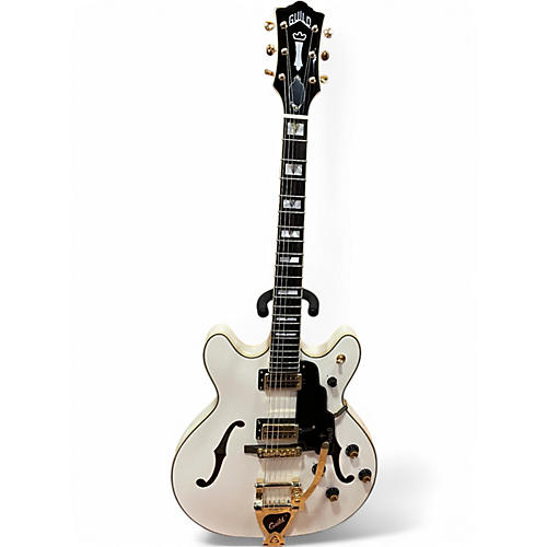 ギター Guild STARFIRE V White Guild Starfire V Semi-Hollowbody Electric Guitar White