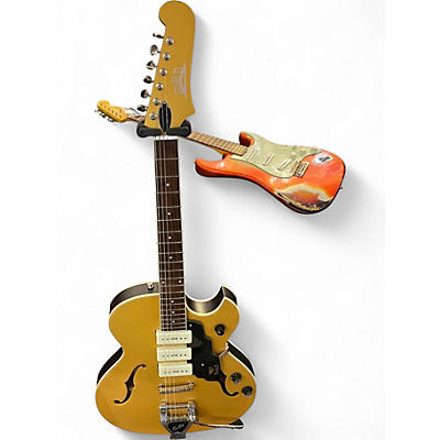 Used Guild Starfire I Jet P90 Gold Hollow Body Electric Guitar
