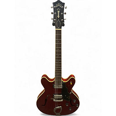 Used Guild Starfire IV Trans Crimson Red Hollow Body Electric Guitar