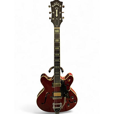 Used Guild Starfire V Trans Red Hollow Body Electric Guitar
