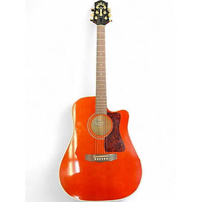 Used Guild dce3 Orange Acoustic Electric Guitar