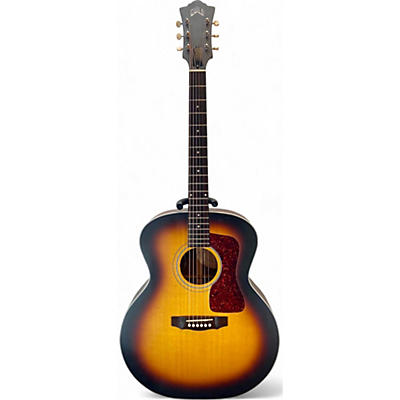 Used Guild f-40 Antique Burst Acoustic Electric Guitar