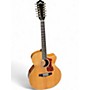 Used Guild f2512ce deluxe Natural 12 String Acoustic Electric Guitar Natural