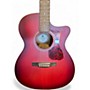 Used Guild om-240ce Flat Red Acoustic Electric Guitar Flat Red