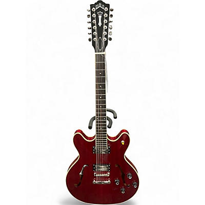 Used Guild sf-iv/st-12 Candy Apple Red Hollow Body Electric Guitar