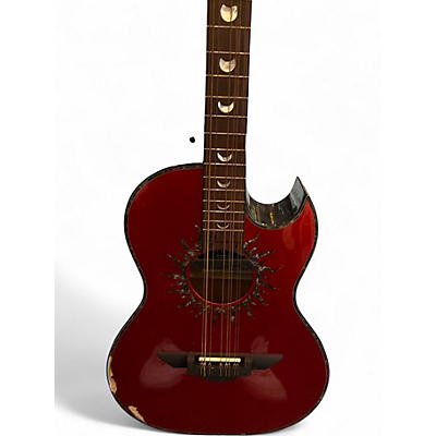 Used H. Jimenez LBQGXE-AN Red Acoustic Electric Guitar
