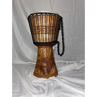 Used HAND MADE IN GHANA FABRIC 8IN Djembe