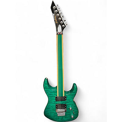 Used Hadean Fretless Trans Green Solid Body Electric Guitar