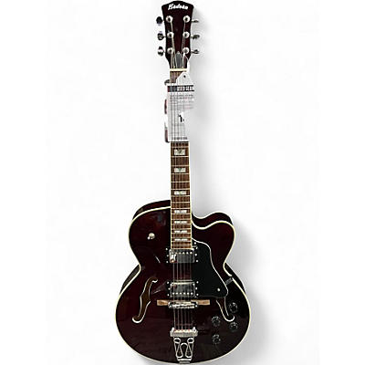 Used Hadean J-432 Wine Red Hollow Body Electric Guitar