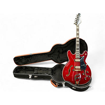 Used Hagstrom 67 REISSUE VIKING II FLAMED CHERRY Hollow Body Electric Guitar