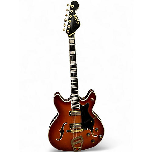 Used Hagstrom 67 Viking II 2 Tone Sunburst Hollow Body Electric Guitar 2 Tone Sunburst
