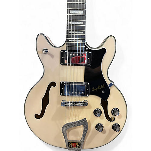 Used Hagstrom ALVAR White Blonde Hollow Body Electric Guitar White Blonde