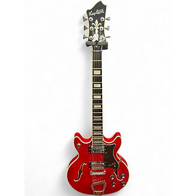 Used Hagstrom Alvar Cherry Hollow Body Electric Guitar