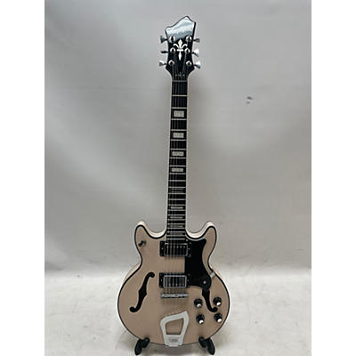 Hagstrom Used Hagstrom Alvar Compact Elf Warrior Swedish Frost Black Pickguard Hollow Body Electric Guitar