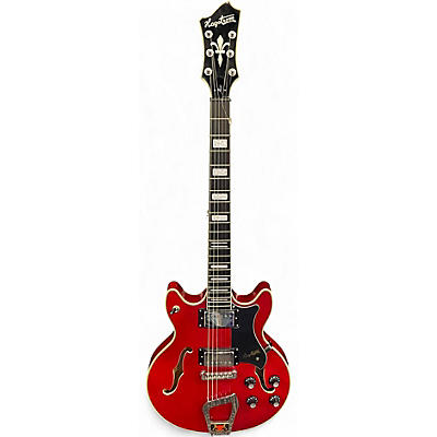 Used Hagstrom Alvar Red Hollow Body Electric Guitar