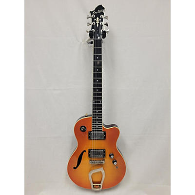 Hagstrom Used Hagstrom D2F Orange Burst Hollow Body Electric Guitar